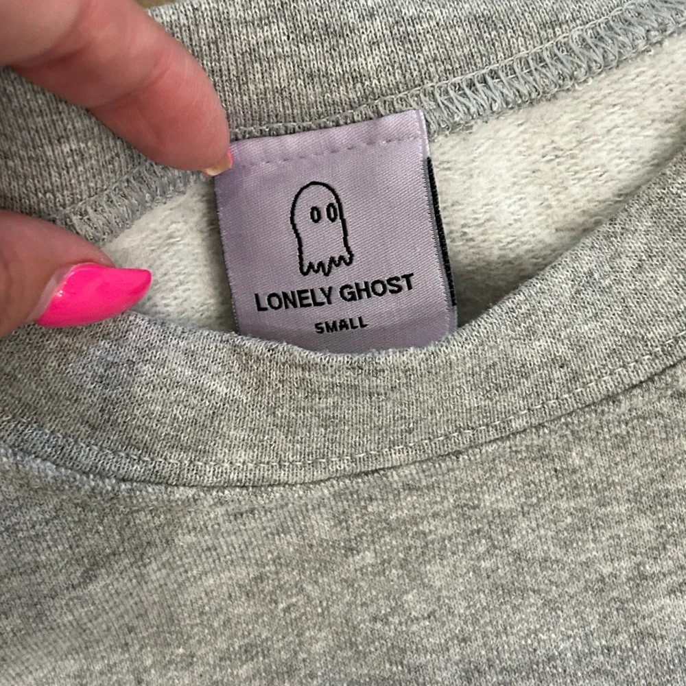 LONELY GHOST Gray Crewneck Sweater - Picture 3 of 3